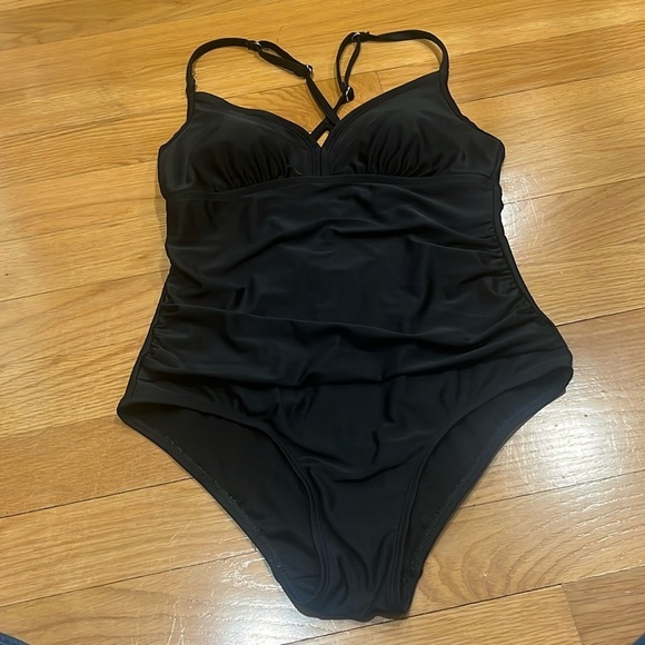 Kona sol women’s black one piece swimsuit size medium. - Picture 1 of 7